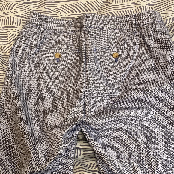 NWT Talbots Hampshire Dress Pants - Blue/White pattern w/ pockets & belt loops - Picture 5 of 6